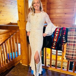 Beautiful elegant wedding dress.